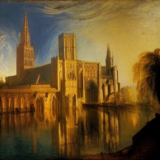 Image similar to Norwich cathedral by J. M. W. Turner