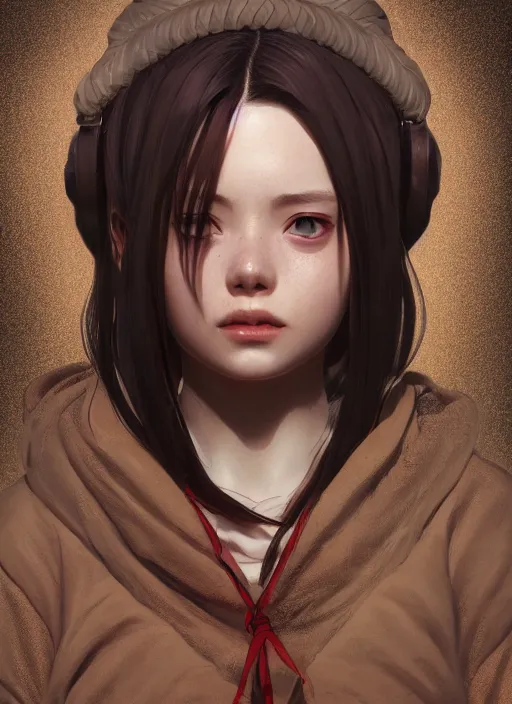 Image similar to nezuko, au naturel, hyper detailed, digital art, trending in artstation, cinematic lighting, studio quality, smooth render, unreal engine 5 rendered, octane rendered, art style by klimt and nixeu and ian sprigger and wlop and krenz cushart