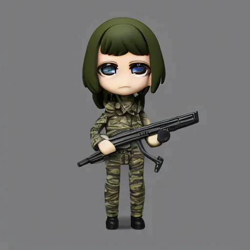 Image similar to ak 4 7, nendroid, stephen bliss style