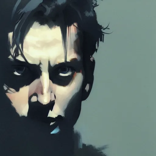 Image similar to portrait of Tobey Maguire, dramatic lighting, anime illustration by Greg rutkowski, yoji shinkawa, 4k, digital art, concept art, trending on artstation, アニメ, featured on pixiv