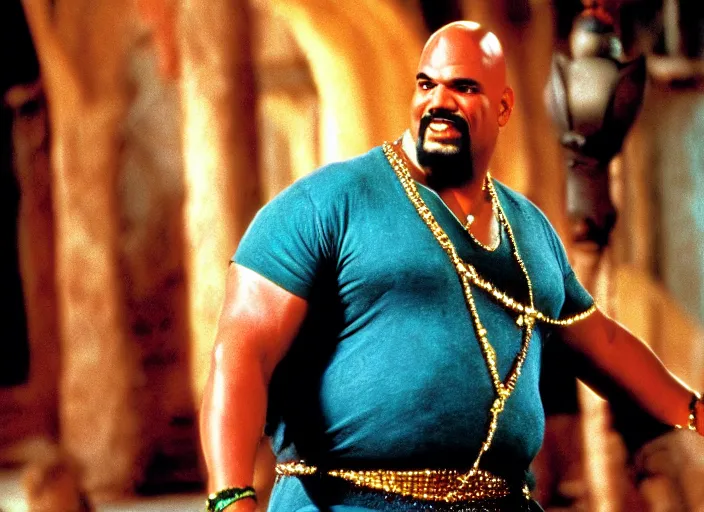 Image similar to film still of sinbad as kazaam in the movie kazaam 1 9 9 6