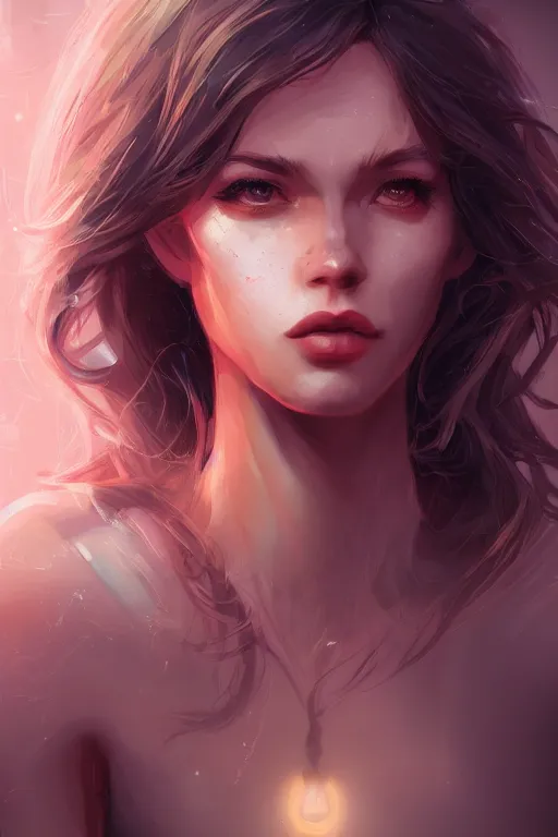 Image similar to clear portrait of a curious attractive women, background hyper detailed, character concept, full body, dynamic pose, glowing lights intricate, elegant, highly detailed, digital painting, artstation, concept art, sharp focus, illustration, van baarle lois and qwek dom