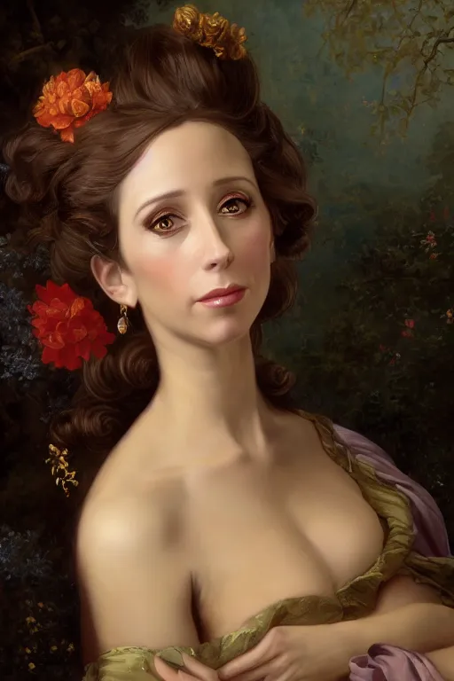 Prompt: A fantasy style portrait painting of Jennifer Love Hewitt/Bogdana Kadritskaya hybrid, in the style of François Boucher, Oil Painting, unreal 5, DAZ, hyperrealistic, octane render, Regal, Refined, Detailed Digital Art, RPG portrait, Michael Cheval, William-Adolphe Bouguereau, Walt Disney (1937), Steampunk, dynamic lighting, Highly Detailed, Cinematic Lighting, Unreal Engine, 8k, HD