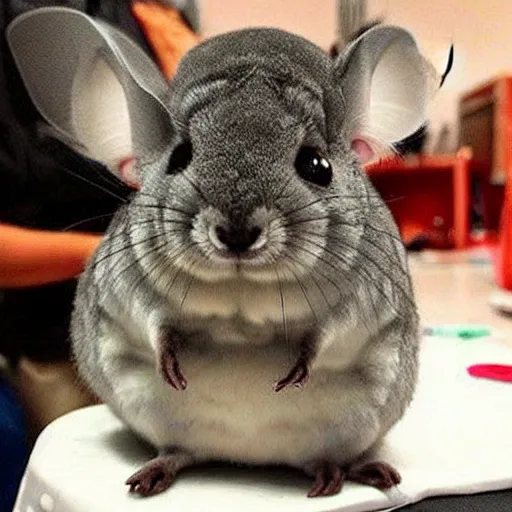 Prompt: “ very cute pixar chinchilla from a disabled veterans perspective ”