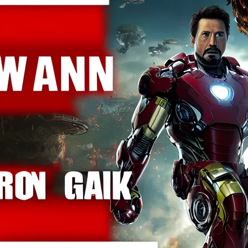 Image similar to iron man in gears of war 4 k detailed super realistic
