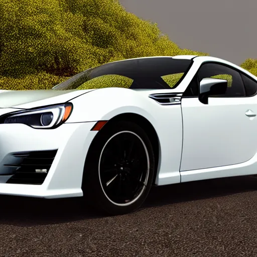 Prompt: Subaru brz car from front view, octane render, detailed picture,