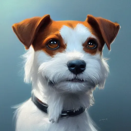 Prompt: portrait of jack russel terrier, cute pixar concept art, highly detailed, digital painting, artstation, concept art, smooth, sharp focus, illustration, art by artgerm, greg rutkowski and alphonse mucha