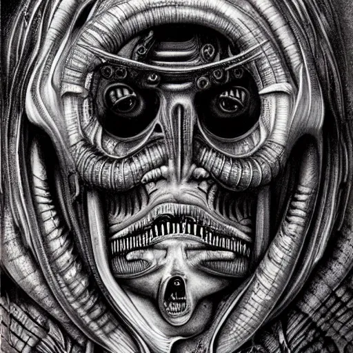 Prompt: by h. r. giger