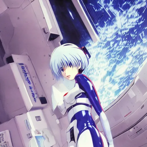 Rei Ayanami Female Anime Character Inside A Space Stable Diffusion Openart