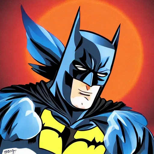 Image similar to super batman, Hiroaki Tsutsumi style