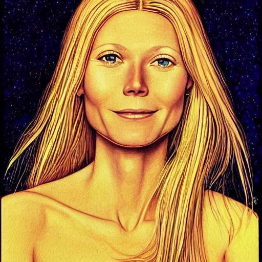 Image similar to “ gwyneth paltrow retro minimalist portrait by jean giraud, art of moebius, sharp, smooth face, comic, 8 k ”