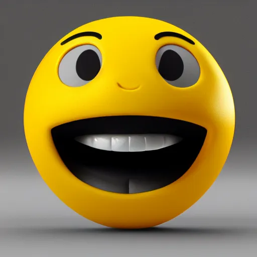 prompthunt: emoji of smile, pixar style, 3d, octane render, hd, no