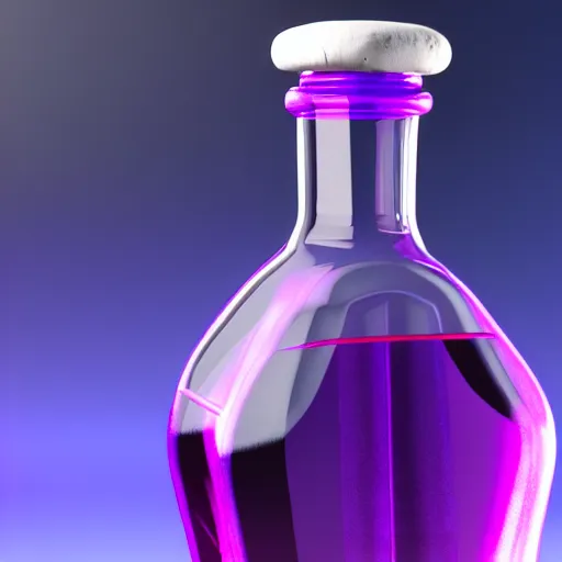 Prompt: hyper realistic poison bottle, purple liquid inside. background is an ancient laboratory. dnd style, ultra detailed, trending on artstation, concept art, octane render, unreal engine 5, 8 k rendering.