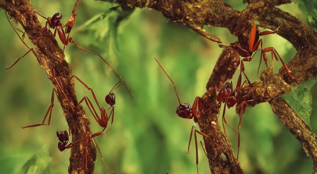 Image similar to rare half human half ant in the jungle, by the best photographer of national geographic, scientific photo, hight quality, realistic light, kodachrome 6 4, hiperdetailed