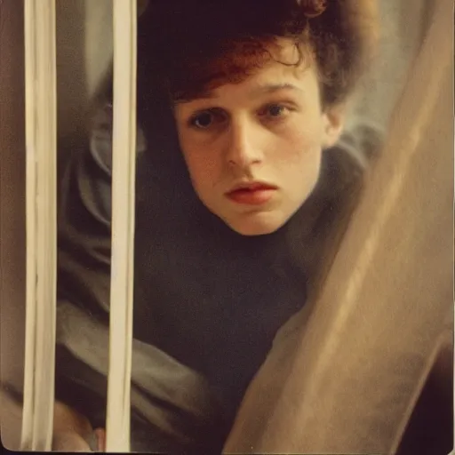 Prompt: An eccentric college student, 35mm film, by Saul Leiter, Jamel Shabazz, Nan Goldin