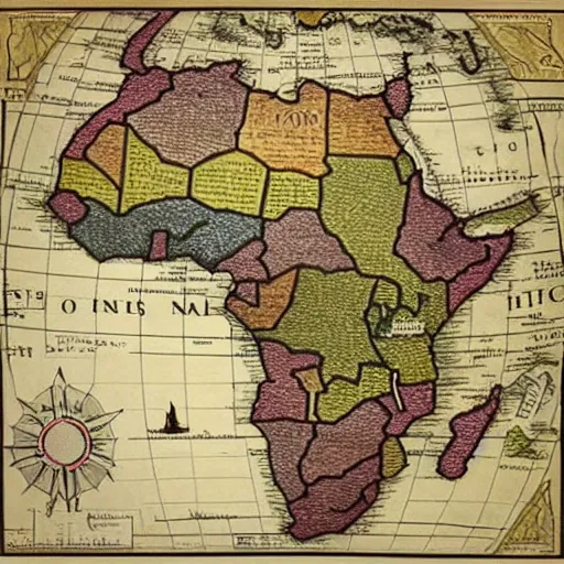 Prompt: colonial map of Africa