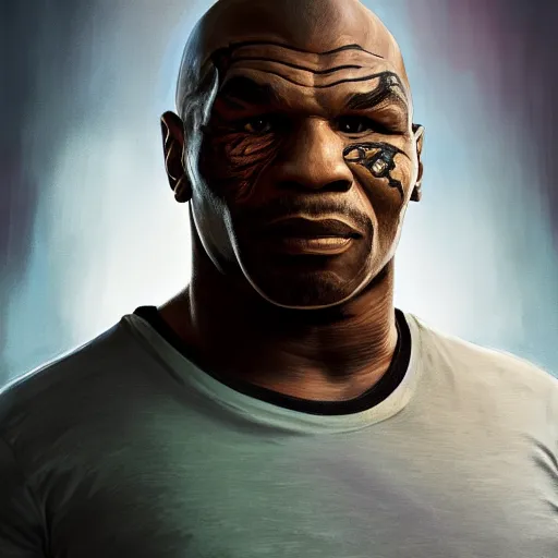 Prompt: highly detailed portrait, mike tyson, in gta v, stephen bliss, unreal engine, fantasy art by greg rutkowski, loish, rhads, ferdinand knab, makoto shinkai and lois van baarle, ilya kuvshinov, rossdraws, tom bagshaw, global illumination, radiant light, detailed and intricate environment