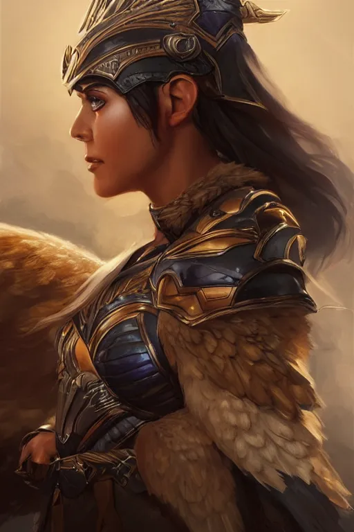 Image similar to amazon valkyrie athena, d & d, fantasy, portrait, highly detailed, headshot, digital painting, trending on artstation, concept art, sharp focus, illustration, art by artgerm and greg rutkowski and magali villeneuve