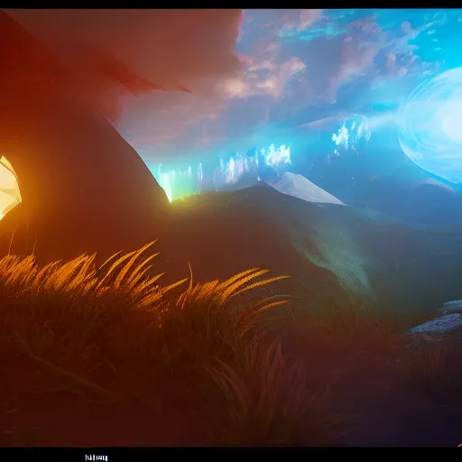 Prompt: the creation of the first atom, vivid colors, unreal engine 5, cinematic, beautiful