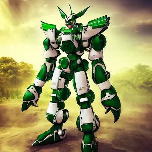 Prompt: cute saudi samurai mecha, green and white, full body mecha suit, epic urban battle, Murata Yasushi Nirasawa Style, beautiful aesthetic, photorealistic, volumetric lighting, hyperrealistic, octane render, HDR, Production IG Studios Anime Style