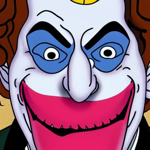 Prompt: Joker from The Animated Batman Series as Homer Simpson hyper realistic