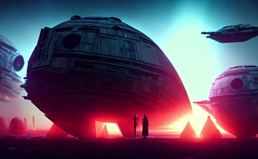 Image similar to the end, epic composition, beautiful lighting, hdr, artistic, cinematic design, by beeple and star wars