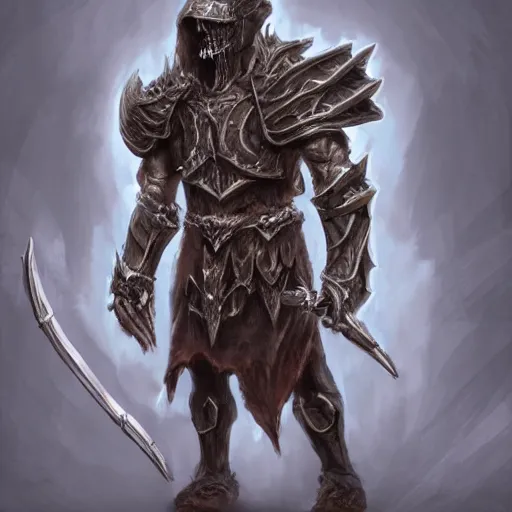 Image similar to ancient bone armor concept, grim display, 4k detailed