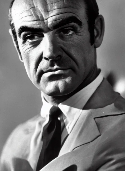 Prompt: young sean connery portrait, face and shoulders focus