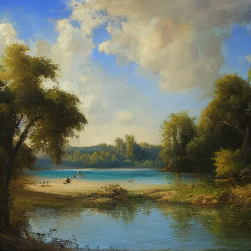 Prompt: oil painting of paradise bastien - lepage