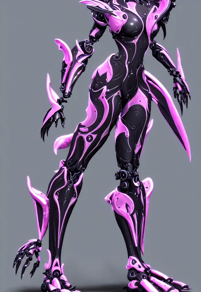 Prompt: exquisite full body shot of a beautiful stunning saryn prime warframe, that's a beautiful stunning anthropomorphic robot female dragon with metal cat ears, cute elegant pose, robot cat paws for feet, thick warframe legs, detailed arms, sharp claws, slick pink armor, streamlined white armor, long elegant tail, two arms, two legs, long tail, detailed warframe fanart, destiny fanart, macro art, dragon art, furry art, realistic digital art, warframe art, Destiny art, furaffinity, DeviantArt, artstation, 3D realistic, 8k HD, octane render