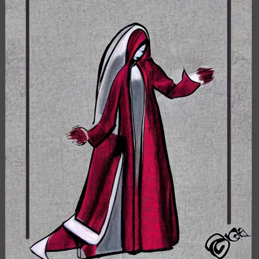 Prompt: female character design inspired by venice carnival and nun outfit | | art by greg rutswork