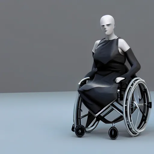 Prompt: a wheelchair, a computer rendering by an gyeon, behance contest winner, panfuturism, hard surface modeling, behance hd, rendered in cinema 4 d