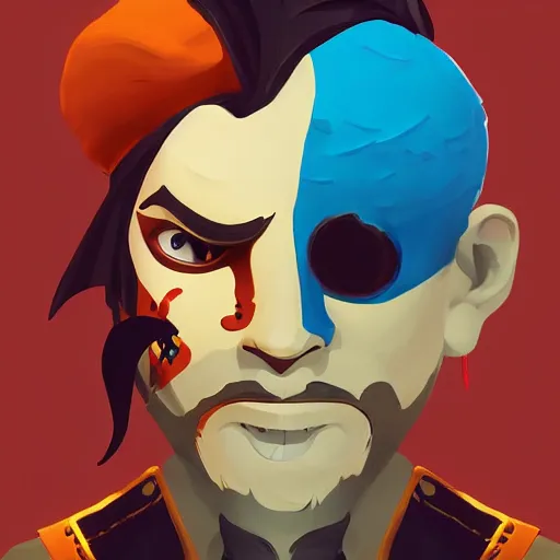 Image similar to painting jack the pirate on sea of thieves game avatar hero smooth face median photoshop filter cutout vector behance hd by jesper ejsing, by rhads, makoto shinkai and lois van baarle, ilya kuvshinov, rossdraws, illustration, art by ilya kuvshinov and gustav klimt