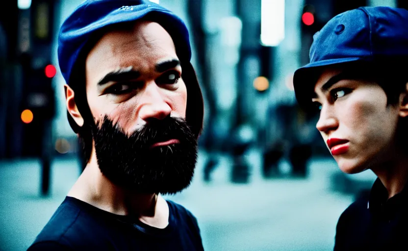 Image similar to cinestill 5 0 d candid photographic portrait by quentin tarantino of ash ketchum, extreme long shot, modern cyberpunk moody emotional cinematic, clear skies, 8 k, hd, high resolution, 3 5 mm, f / 3 2, ultra realistic faces, ex machina