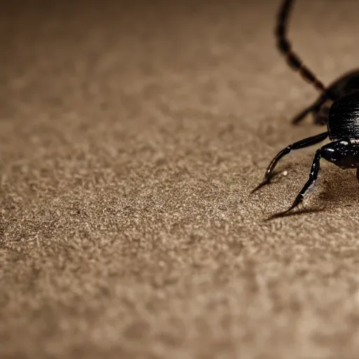 Image similar to still macro of venomous beetle hyper realistic cinematic lighting