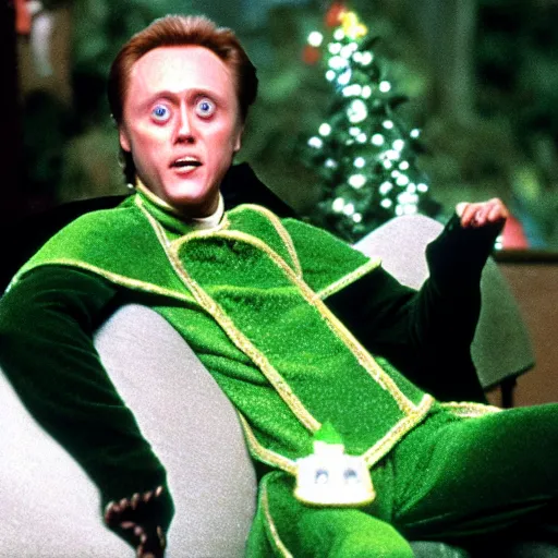 Image similar to christopher walken as buddy the elf