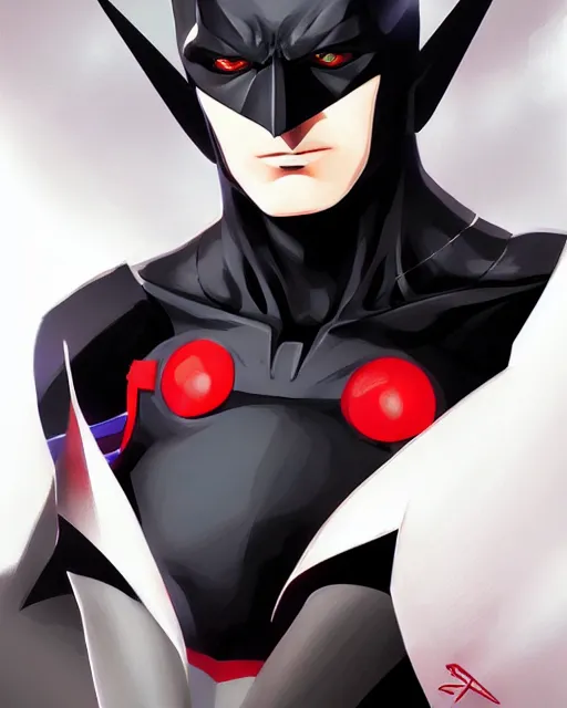 Image similar to anime portrait of Batman Beyond by Stanley Artgerm Lau, WLOP, Rossdraws, James Jean, Andrei Riabovitchev, Marc Simonetti, and Sakimichan, trending on artstation