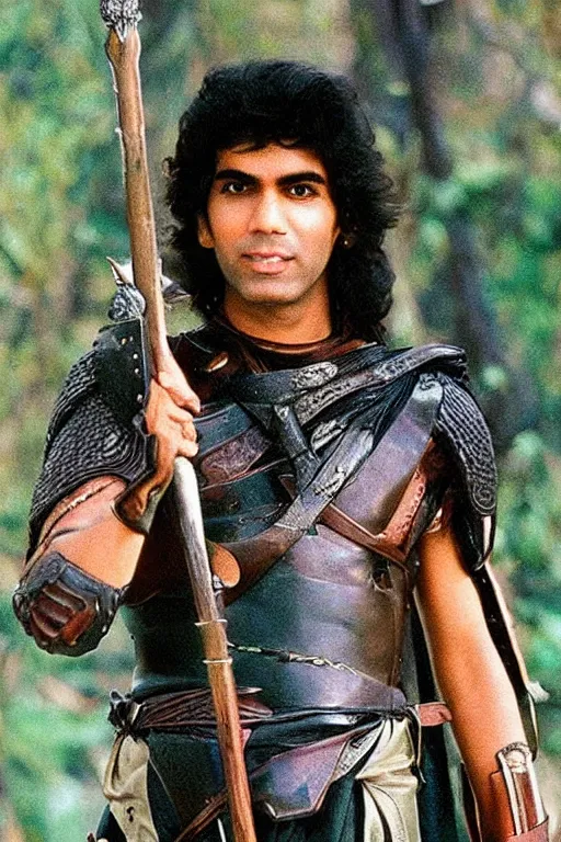 Image similar to intricate color photo of rishi sunak as robin of sherwood