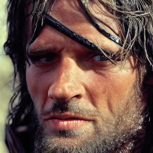 Prompt: Jeremiah Johnson as Aragorn