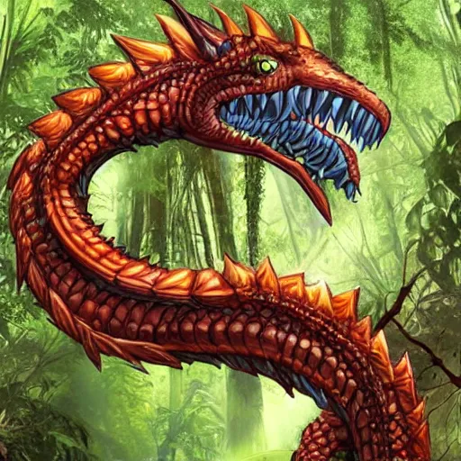 Image similar to an amazon rainforest wyrm