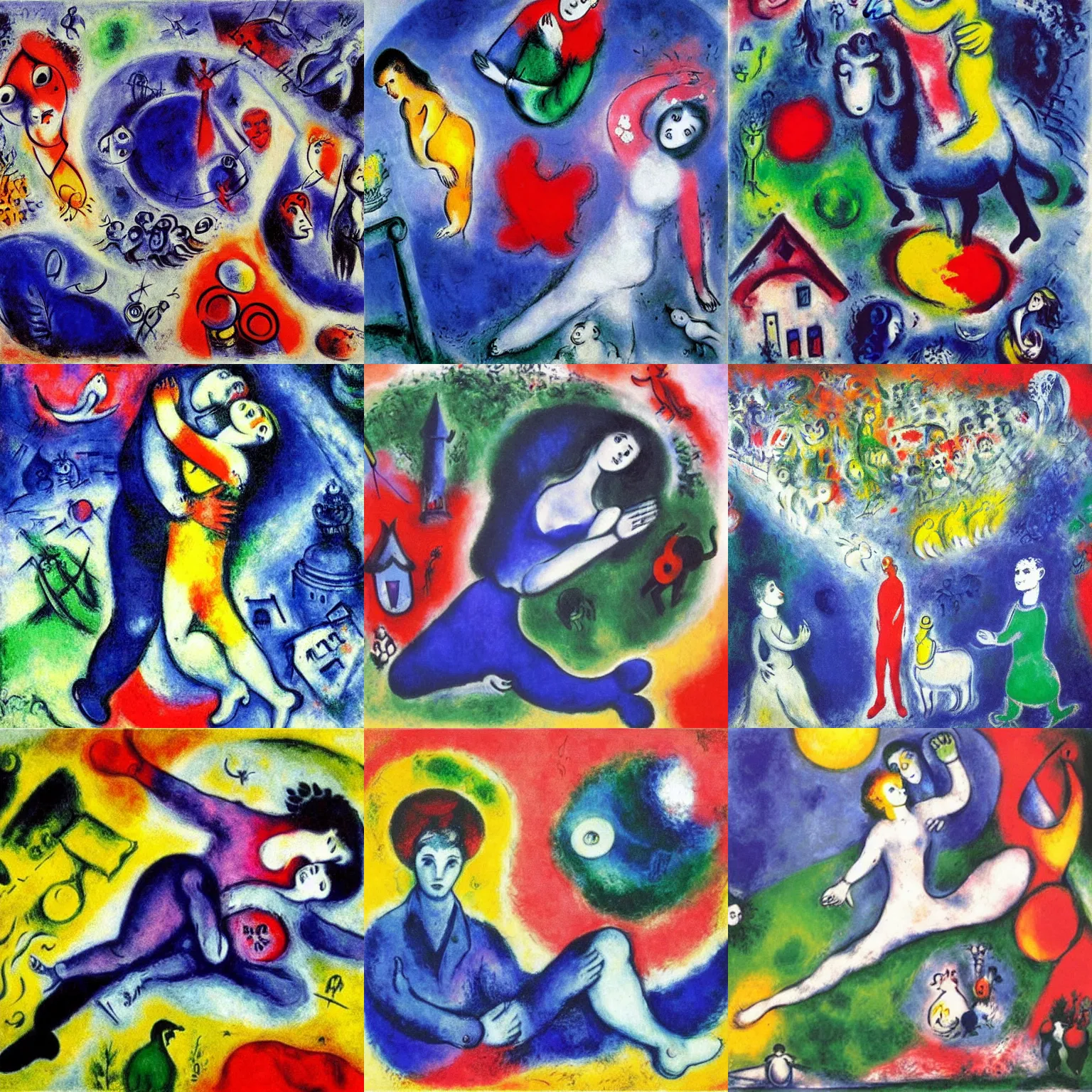 Prompt: an artwork by marc chagall