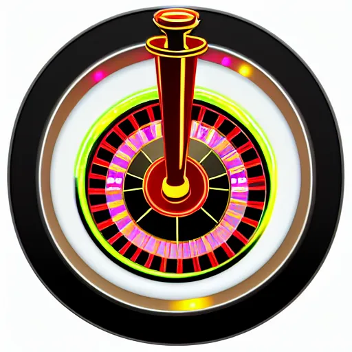 Prompt: roulette icon, neon style