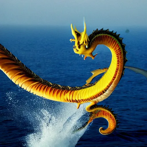 Image similar to national geographic professional photo of dragonair, award winning