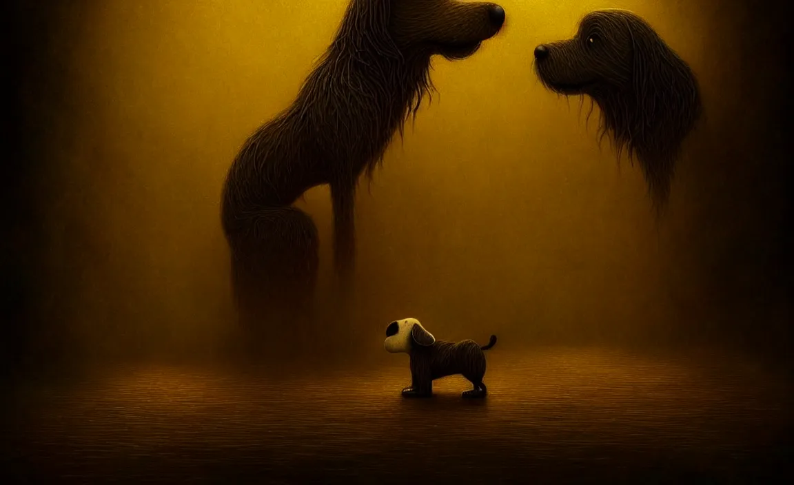 Image similar to epic professional digital art of hungry eyes snoopy, golden moody atmospheric lighting, intricate, painted, foreboding, detailed, by leesha hannigan, ayne haag, reyna rochin, ignacio fernandez rios, mark ryden, iris van herpen, artstation, cgsociety, epic, stunning, gorgeous, much wow, cinematic, masterpiece.