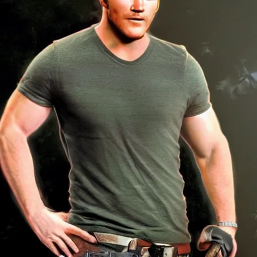 Image similar to chris pratt as mario realistic detailed