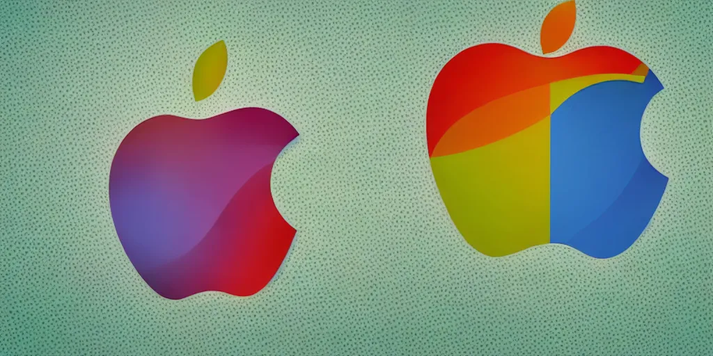 Image similar to a colorful apple computer logo