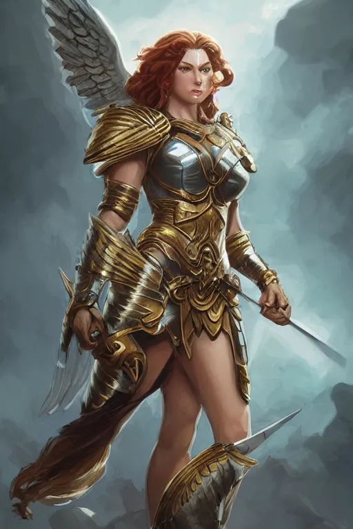 Image similar to amazon valkyrie athena, d & d, fantasy, portrait, highly detailed, headshot, digital painting, trending on artstation, concept art, sharp focus, illustration, art by artgerm and greg rutkowski and magali villeneuve