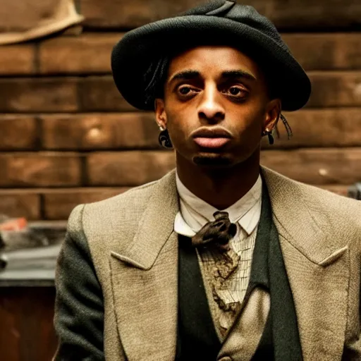 Prompt: playboi carti in peaky blinders 4 k the detailed super realistic