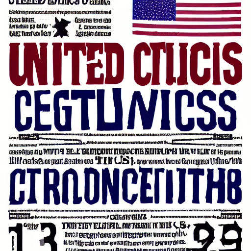 Prompt: United States civics 101, magazine graphic