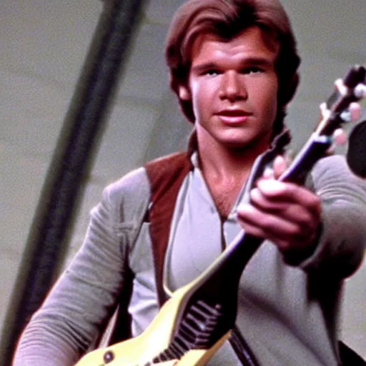 Image similar to Han Solo doing a guitar solo